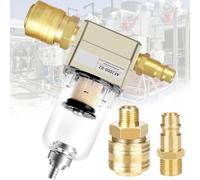 Separador de Agua de Aire Comprimido, 1/4 Separador de Agua De Aire Comprimido, Separador de Agua de Compresor con Acoplamiento Rápido Para Filtro Reductor de Presión
