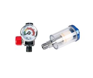 Separador de agua y aceite de aire profesional con medidor regulador para pintura automotriz, pieza de pintura a prueba de herrumbre
