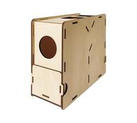 Separador de alimentos de madera para pájaros, removedor de cáscaras de alimentación, ideal para dueños de mascotas, separador de cáscaras de semillas de pájaro, caja separadora de granos y divisor de