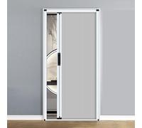 Separador de ambientes aislado con cerradura para puertas plegables, solución de privacidad temporal para marcos de puertas de 127 x 203 cm, insonorización eficaz y bloqueo de luz