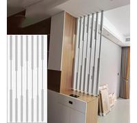 Separador de Ambientes Barra Divisoria Blanca Personalizada de Suelo a Techo. Paquete de 7 Columnas Separadoras para Privacidad de Oficina, Baño y Dormitorio. Decoración Sencilla con Listones Divisore