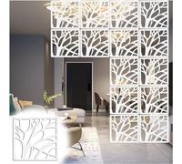 Separador de ambientes Colgante, Paneles Blancos para Separador de ambientes Colgante, 10 Paneles Decorativos para Sala de Estar, Dormitorio, Comedor, decoración de Hotel, Opciones de tamaño