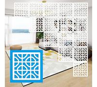Separador de ambientes Colgante, Wood Plastic Hanging Room Divider Panels Hollow Multicolor Pack of Multiple Sizes(White,40Pcs)