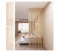 Separador de ambientes de 12 Piezas, de Suelo a Techo, mampara de privacidad de Madera Personalizable, Listones Decorativos Ajustables de 0,75 a 2,55 m para Sala de Estar, Escalera y Pasillo