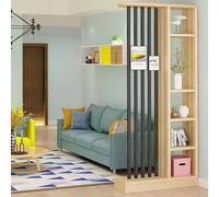 Separador de ambientes de madera independiente con estantes, estante de almacenamiento decorativo para el hogar, oficina, entrada y pasillo