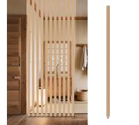 Separador de ambientes de madera, separador de espacio independiente de suelo a techo para oficinas, restaurantes, decoración del hogar, elegantes listones huecos para escaleras y porches