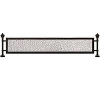 Separador de ambientes de vidrio templado, hierro negro, para comedor, restaurante, hotel, bar, panel de división de 100 x 30 cm para un diseño interior elegante