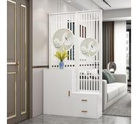 Separador de ambientes Extra Ancho, biombo Moderno de Madera con estantes | La mampara decorativa con estantes de almacenamiento crea una separación, ideal como divisor de privacidad para el hogar y la