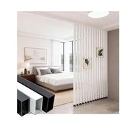 Separador de ambientes moderno personalizable - Partición decorativa de aluminio con acabado de grano de madera, separador de espacio flexible de 200 cm de altura, ideal para decoración del hogar