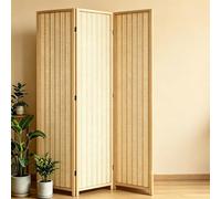 Separador De Ambientes, Pantalla De Privacidad Plegable, Partición De Panel Tejido De Bambú De Estilo Chino, Divisor De Pared Decorativo, For Habitación(170x40cm/67x15.7in,3-Panel)
