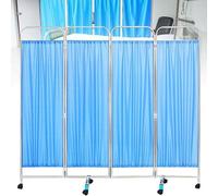 Separador De Ambientes Plegable, Biombo De Privacidad Portátil Con Ruedas, Biombo Médico Independiente Para Dormitorio, Sala De Estar Y Oficina(4-Panel)