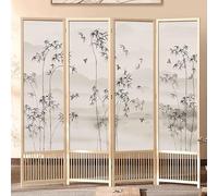 Separador de ambientes plegable con obras de arte paisajísticas, panel de privacidad independiente para decoración del hogar y separación de espacios