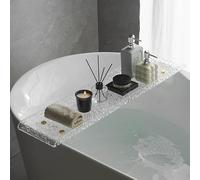 Separador de bandeja de baño extensible, versátil bandeja de baño y cama para 1 a 2 personas, ideal para el hogar, spa, relajación, lectura y disfrute de bebidas