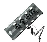 Separador De Cable De 4 Canales | Equipo De Computación De Aluminio Rápido Y Estable,Convertidor De 4 Canales RJ45 | Para Guitarra Bajo Monitor Teléfono Sala De Reuniones Oficinas Para