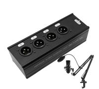 Separador de Cable Genérico 4 Canales,Equipo De Computación De Aluminio Rápido Y Estable | Convertidor RJ45 4 Canales, Para Equipos De Audio Video Oficina Y Sala