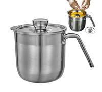 Separador de clara de huevo,Separadores de huevo para yema,Separador de huevos de acero inoxidable de gran capacidad - de huevos múltiples de gran capacidad con tapa y asa para de merengue d