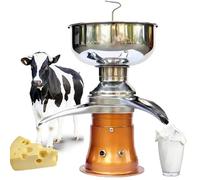 Separador de crema centrífugo, caudal ajustable y base ancha, para procesamiento de leche en casa y granja