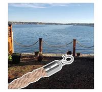 Separador de cuerda, barrera cuerdas cáñamo trenzado for terrazas, pasamanos seguridad grueso con ganchos presión, poste for línea fila for parque infantil, entrada/(Oro)(Oro)(Silver)