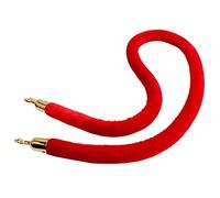 Separador de cuerda, control multitudes colgante, poste largo con núcleo espuma/barrera for filas, for vestíbulo entrada hoteles, fácil instalar(Red,Length 0.6M/2Ft/24In)