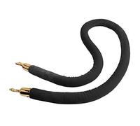 Separador de cuerda, control multitudes colgante, poste largo con núcleo espuma/barrera for filas, for vestíbulo entrada hoteles, fácil instalar(Black,Length 1.5M/5Ft/59In)