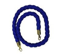 Separador de cuerda, cuerdas barrera con gancho, postes VIP alta resistencia for filas, for control multitudes en taquillas exposiciones(Blue,1M/39Inch/3.3Ft)