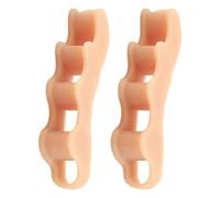 Separador de dedos | 1 par cómodo reutilizable - Separadores correctores de dedos de 5 agujeros - para mujeres, adultos, ancianos, hogar, viajes, caminar, yoga