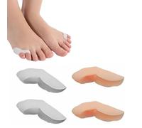 Separador de dedos, 4 separadores de dedos meñiques, separadores de dedos, separadores de dedos de silicona, protector de dedos superpuestos, protector de dedos meñiques para alivio de pies