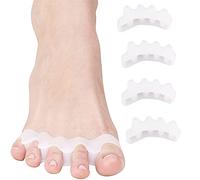 Separador de dedos 4x contra dedos de garra Hallux valgus, separador de corrección de vendaje, férula separadora de dedos para damas y caballeros - Krallenzeh