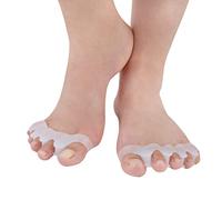 Separador de dedos, corrector de hallux valgus de 5 agujeros para dedos superpuestos, evita callos y callos, mejora la fuerza del pie
