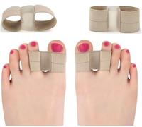 Separador de dedos de 2 piezas para la corrección del juanete hallux valgus con 2 correas para el pie, para juanetes dedos en garra dolor de juanete y dedos superpuestos dedo en martillo