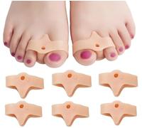 Separador de dedos de gel, 12x separadores de dedos de silicona, para la corrección de juanetes, dedos superpuestos, dolor de juanetes, férulas que ayudan a aliviar el dolor del dedo martillo