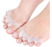 Separador de Dedos de Gel, Enderezadora de Dedos, Utilizar en la Hallux Valgus, Juanetes, Dedo Superpuestos, Dedo Martillo Alivio del Dolor. 2Pares (blanco)