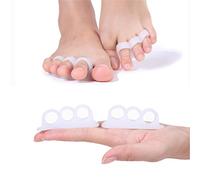 Separador de dedos de gel, paquete de 4 separadores de dedos de silicona, corrector de dedos para hombres y mujeres, juanetes, dedos en martillo, dedos superpuestos, dedos en garra, aliviar el dolor