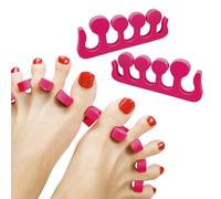 Separador de dedos de los pies, 2 unidades de espuma suave de espuma divisores para esmalte de uñas de los pies, separador para pedicura y manicura (fucsia)