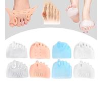 Separador de Dedos de Silicona, Separadores de dedos de los pies, Corrector de Dedo Gordo para Juanetes, Alisador de Dedos de los Pies, para Yoga, Martillo, Juanetes (4 Pares)