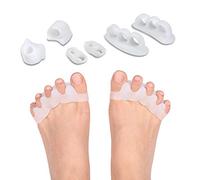 Separador de dedos para enderezar dedos con 4 pares diferentes, espaciadores para aliviar el dolor de juanetes, hallux valgus, dedos torcidos y superposición, uso de día y de noche