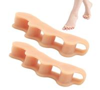 Separador de dedos - Separador de zapatos reutilizable, 1 par, separadores de corrección de dedos de 5 agujeros, para mujeres, adultos, ancianos, hogar, viajes, caminar, yoga