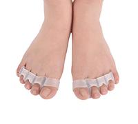 Separador de dedos y protectores, 2 pares de separadores de dedos de gel para dedos superpuestos, para hombres y mujeres, dedos separados para pies correctos, espaciador de dedos ortopédico, corrector