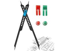 Separador de escala proporcional para artistas, herramienta de dibujo de 10 pulgadas para artistas, estudiantes de dibujo, arquitectos, diseñadores con funda protectora de cuero, suministros de arte y