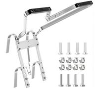 Separador de escalera de aluminio resistente, estabilizador de escalera en forma de V con parachoques de goma antideslizante, ajuste universal para la mayoría de escaleras, accesorio de escalera