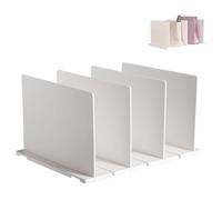 Separador de Estante Ajustable de plástico Resistente Blanco, fácil Montaje, Separador de Bolso Vertical, separadores de Estante para Bolso, Armario para el hogar