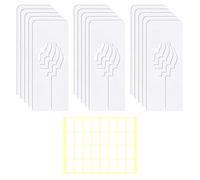 Separador de estante de armario de 15 piezas, 1 pegatina en blanco, separador de percha rectangular blanco, separador de armario para clasificar el tamaño de la ropa, color