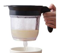 Separador de grasa con liberación inferior - Separador de grasa transparente, separador de grasa transparente con escala, taza separadora de grasa manual, colador de alimentos de cocina, separador de