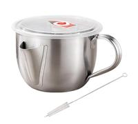 Separador de grasa de acero inoxidable y colador de salsa, separador de grasa de grado alimenticio 304 para sopa, caldo, cocina, elimina el exceso de aceite de los alimentos, utensilios y herramientas