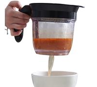 Separador de grasa para salsa: colador de malla fina, filtro de acero inoxidable, captador de que conserva los nutrientes | Herramienta de cocina profesional para ama de casa, adultos, chefs, i