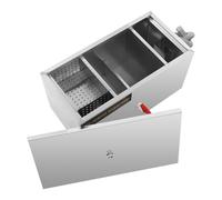 Separador de grasa, separador de aceite de acero inoxidable, fregadero de cocina, separador de grasa, cesta de filtro extraíble, separador de grasa para restaurantes, cadenas de comida rápida