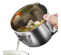 Separador de grasa Separador de salsa Colador Separador de sopa multifunción separador de grasa para aceite de cocina trampa de grasa Bowl Separador de grasa y salsa Separador de grasa de acero