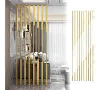 Separador de habitación de hierro ajustable, pared de división de privacidad independiente, 10 separadores de suelo para oficina en casa, 82.6 pulgadas de altura, solución versátil de gestión del