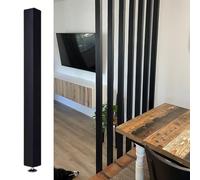 Separador de habitación de listones de madera de piso a techo, separador sin taladros para sala de estar, comedor, estudio y sala de estar, elegante solución de gestión del espacio