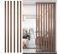 Separador de habitación de listones de madera independiente, de piso a techo, para decoración del hogar, restaurante, oficina, partición elegante para mejorar la gestión del espacio